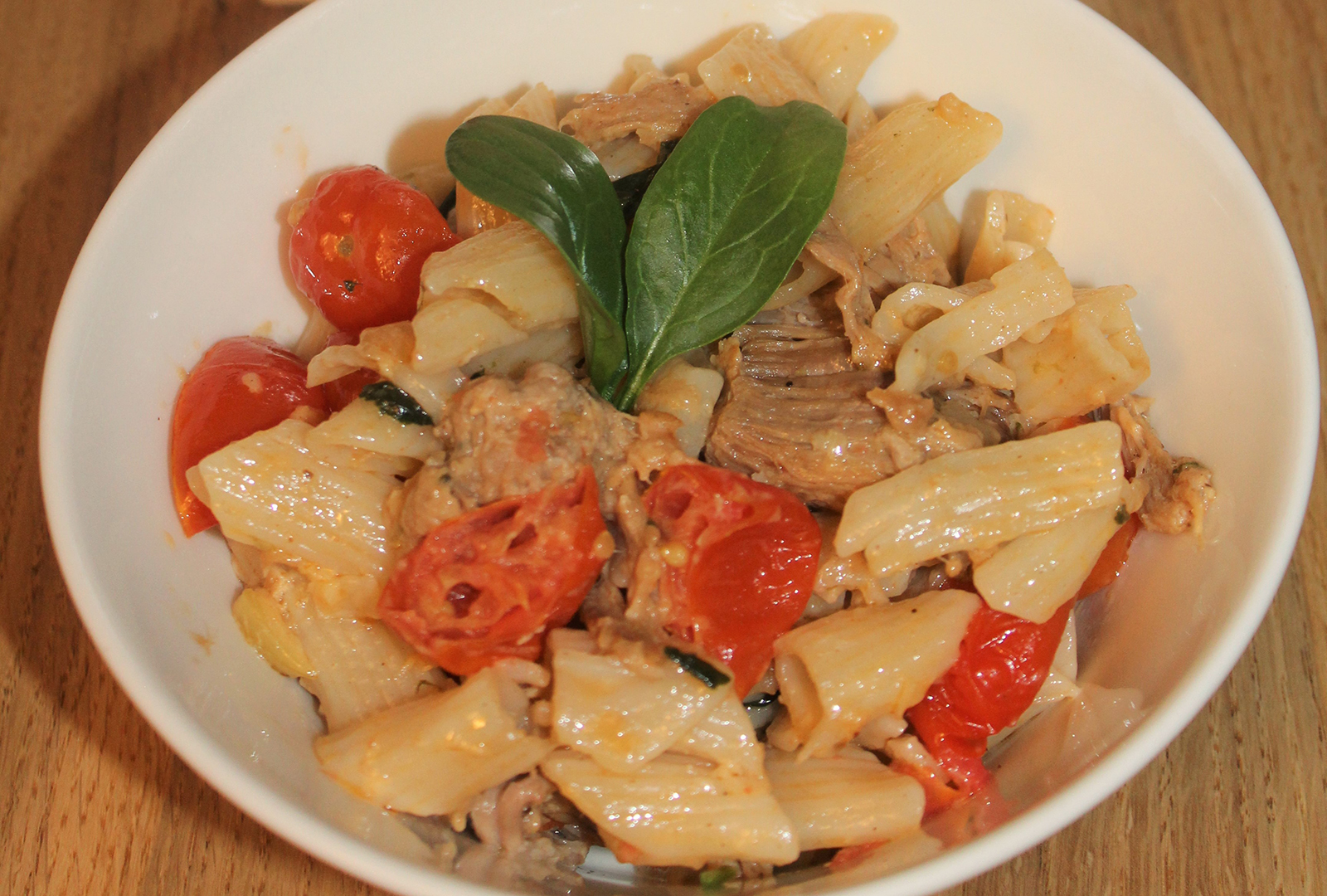 Pulled pork-pasta