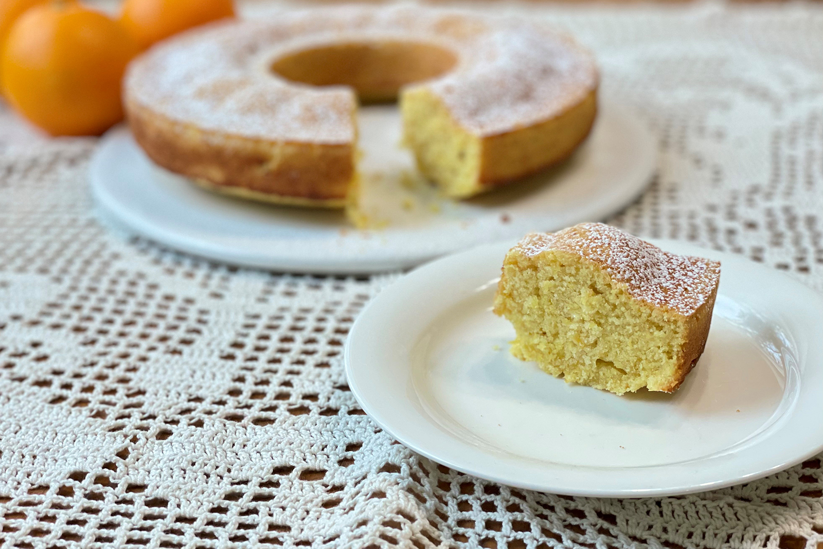 Italialainen appelsiinikakku ciambella all'arancia