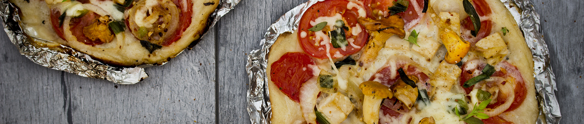 Vegepizza grillissä