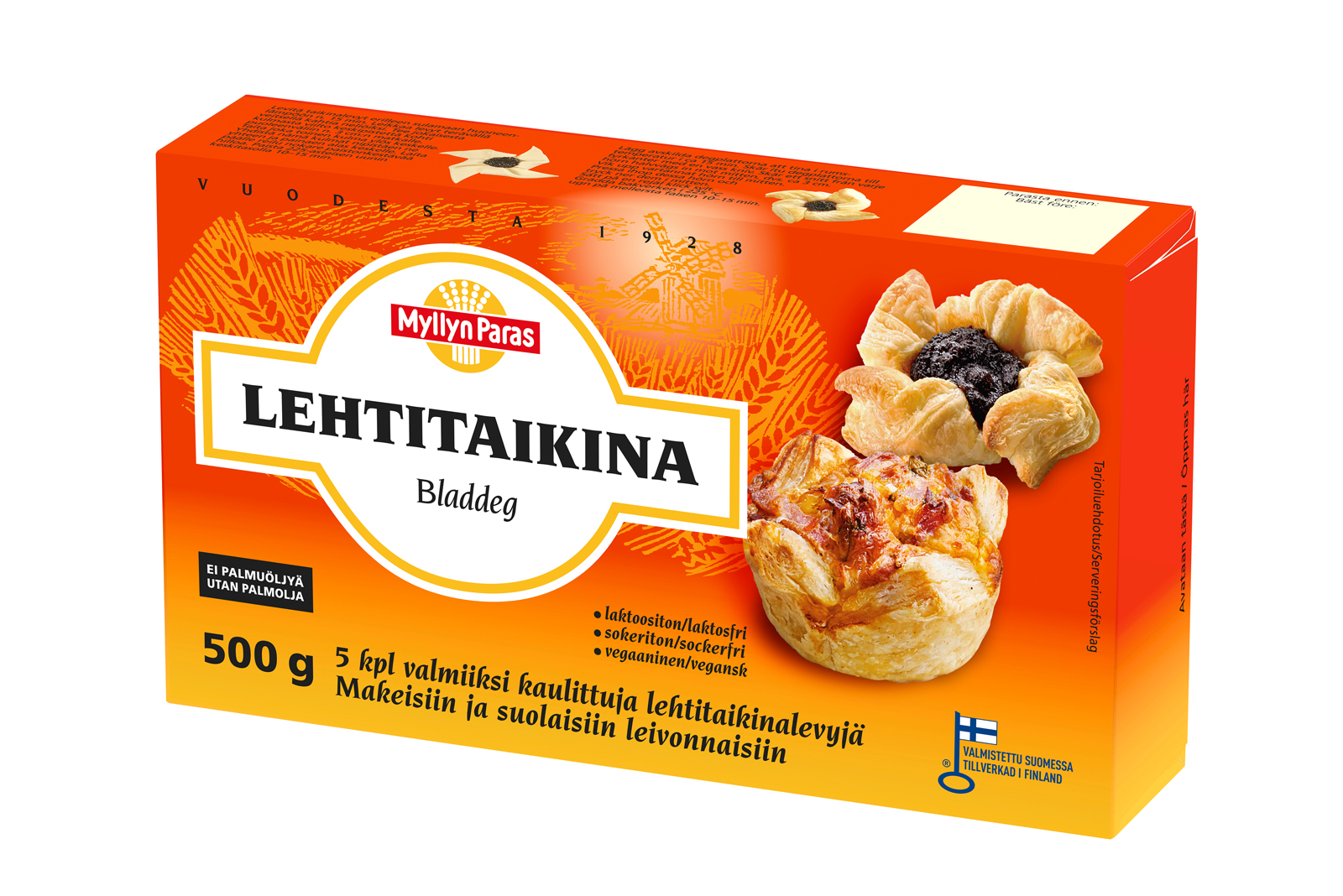 Palmuöljytön lehtitaikina