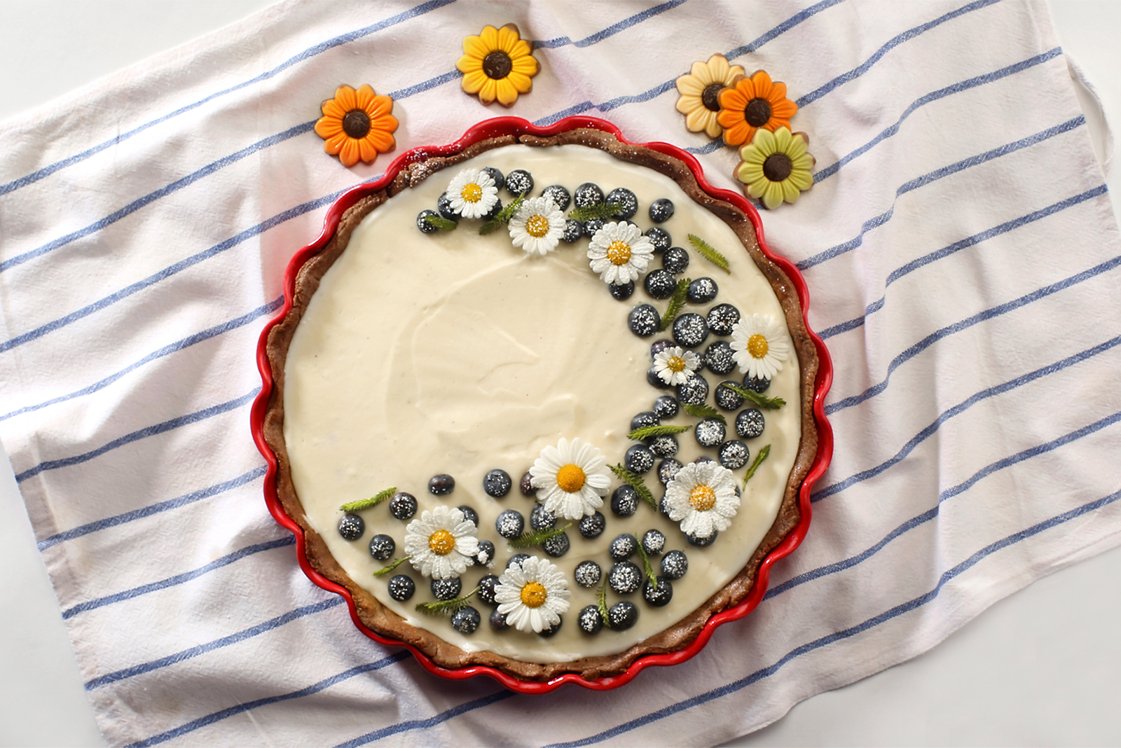 Vegaaninen mustikkapiirakka