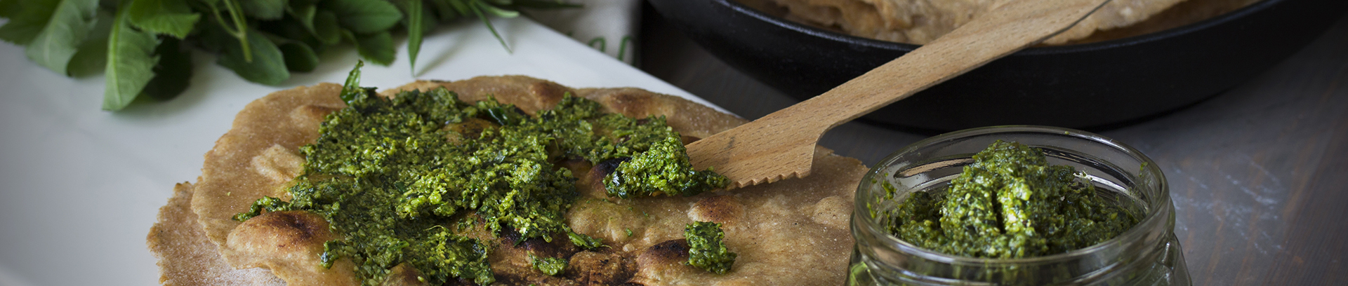Chapati hortapestolla