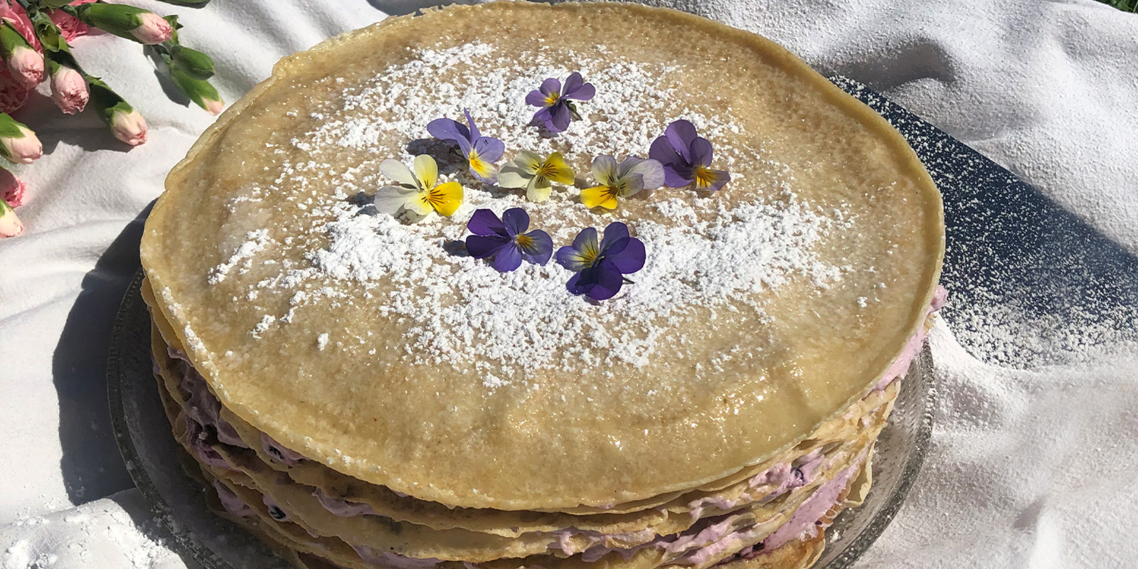 Mustikkainen lettukakku