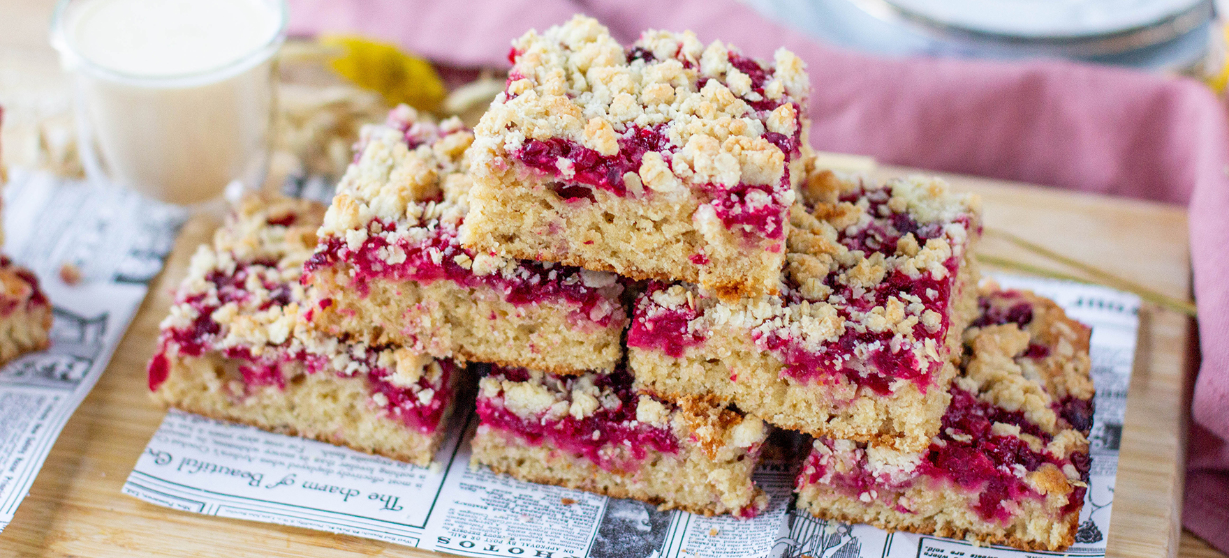 Kaurainen puolukkapiirakka