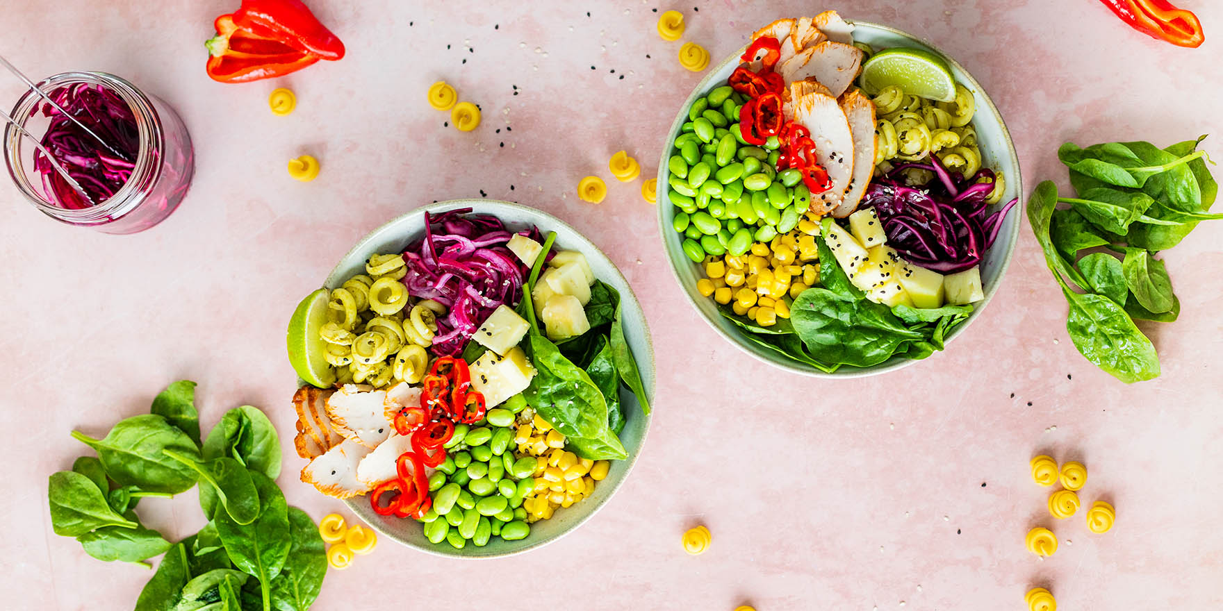 Pasta poke bowl