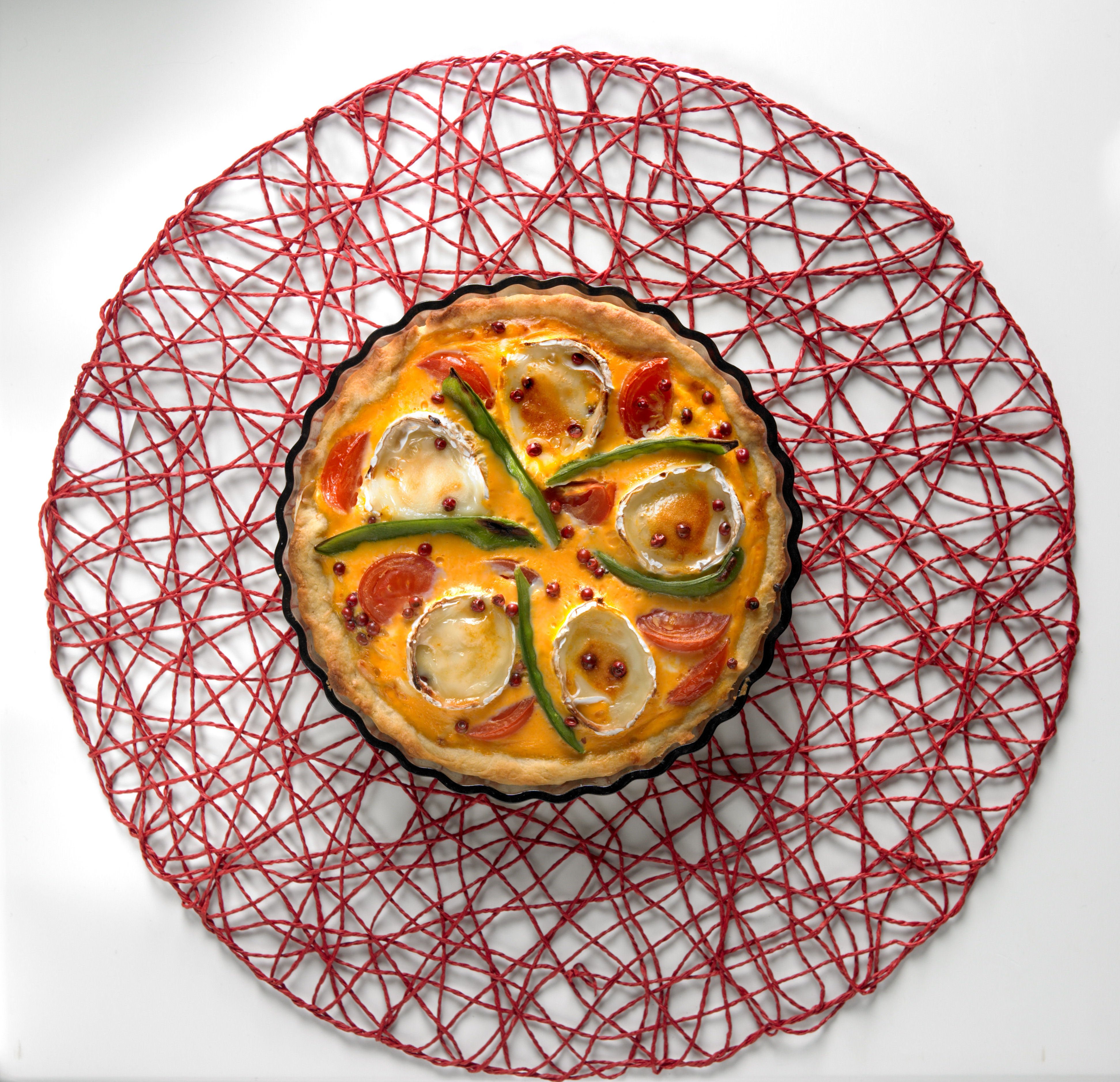 Pyöreä Vuohenjuusto-tomaattipiirakka