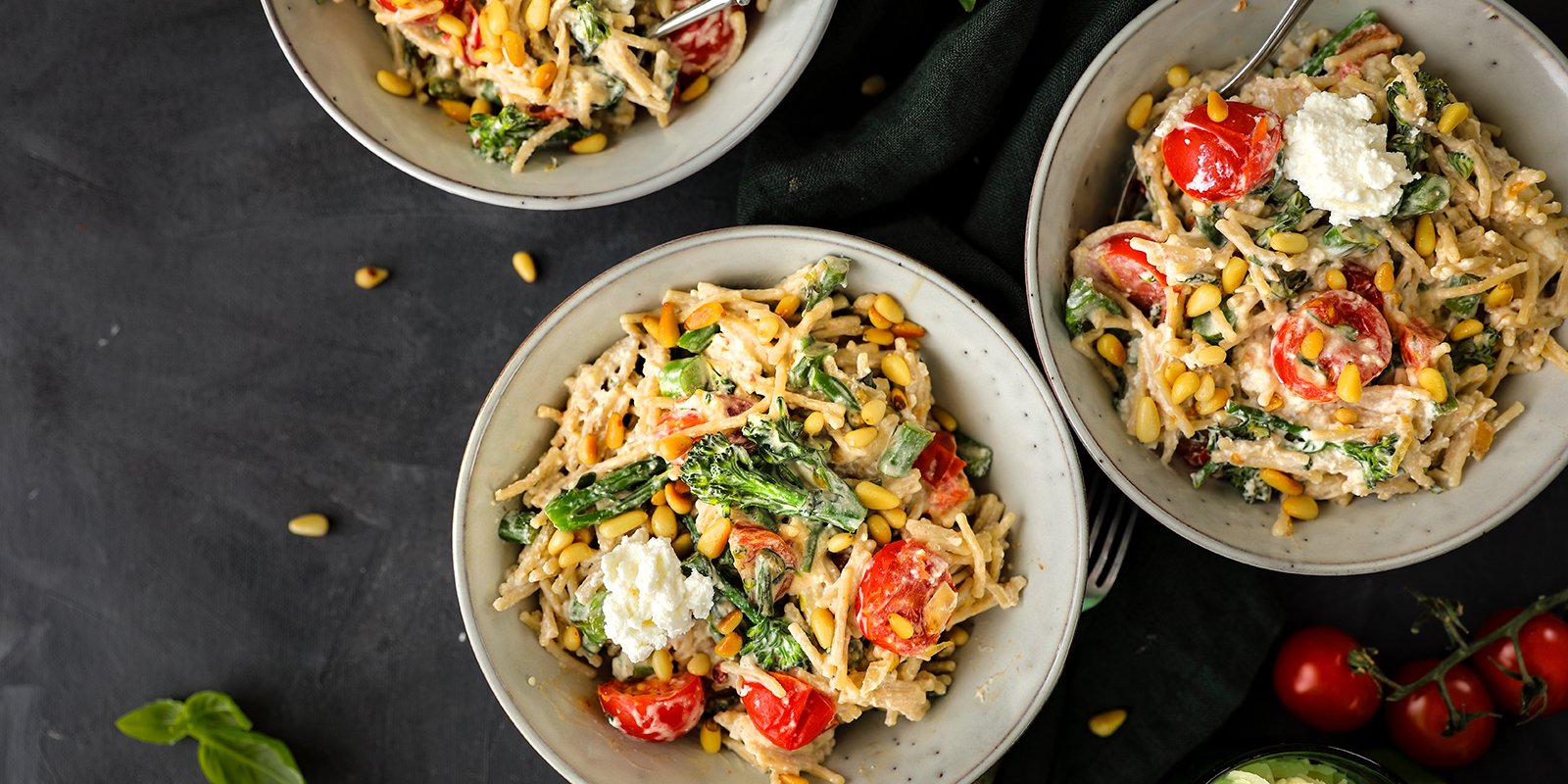 Broccoli-ricottakaurapasta