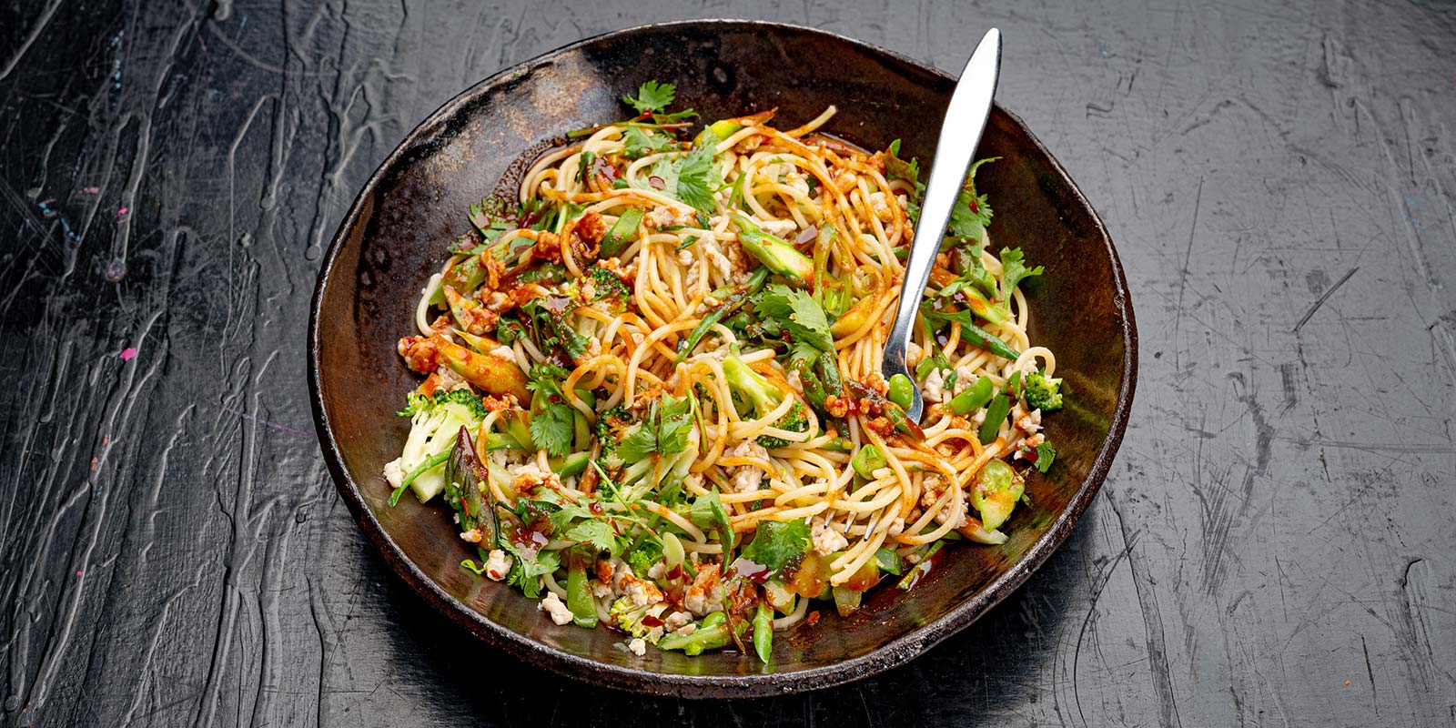 Korealainen Gochujang-spagetti