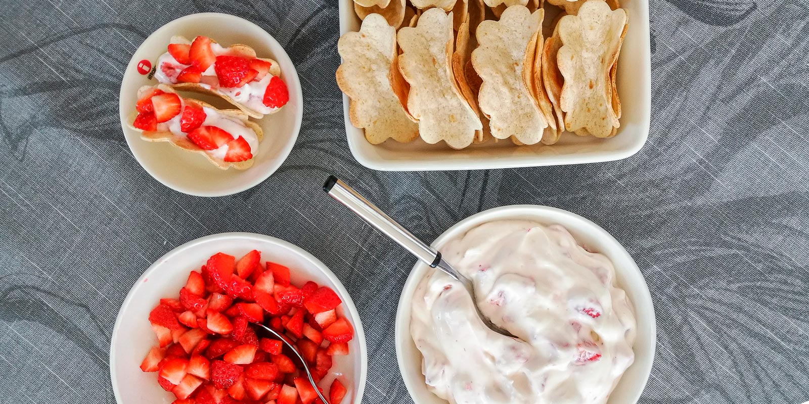 Makeat tacot mansikkarahkalla