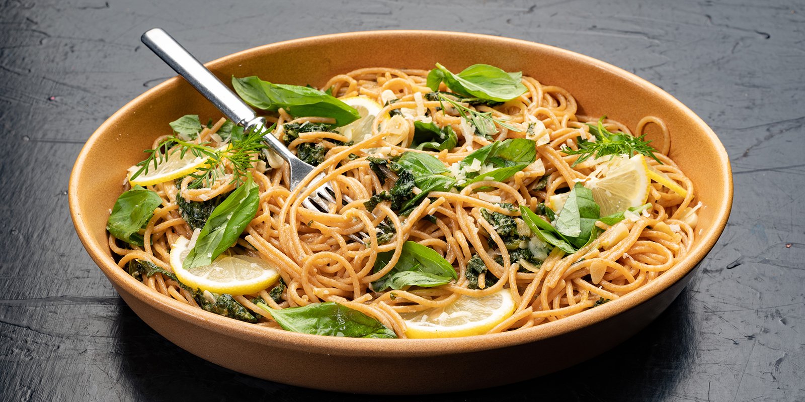 Pasta Al Limone & Lehtikaalia