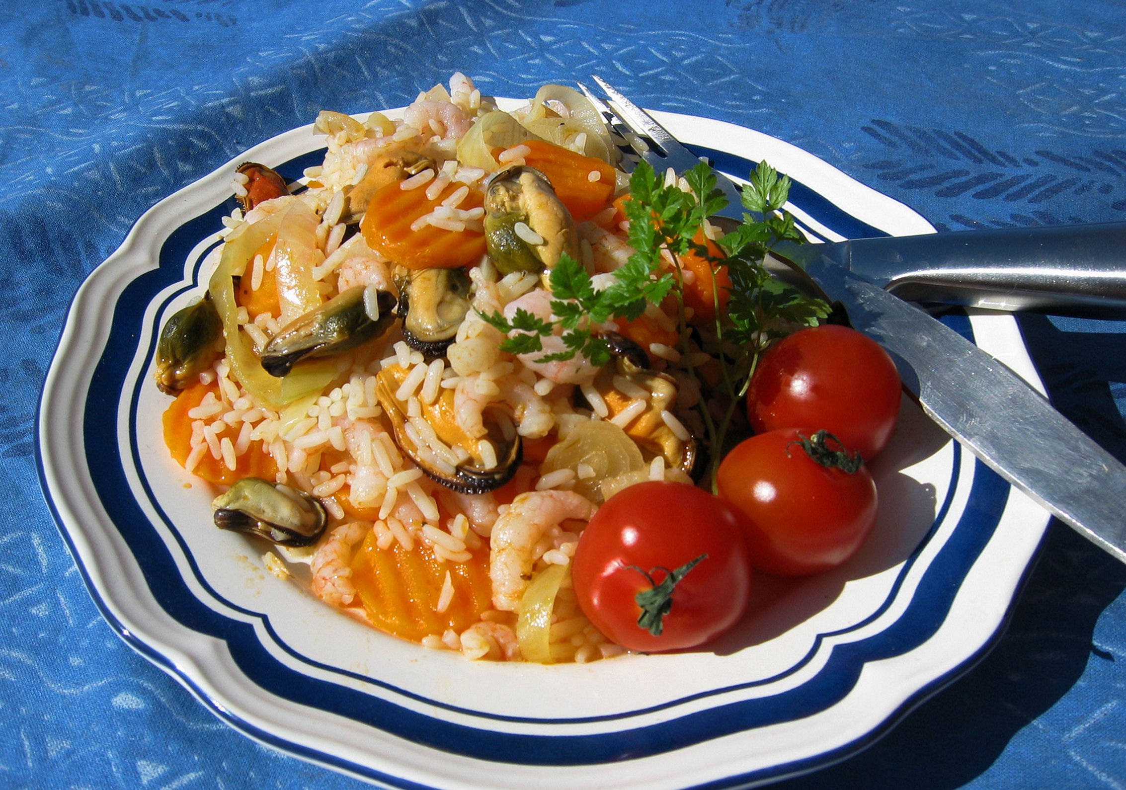 Nopea äyriäisrisotto