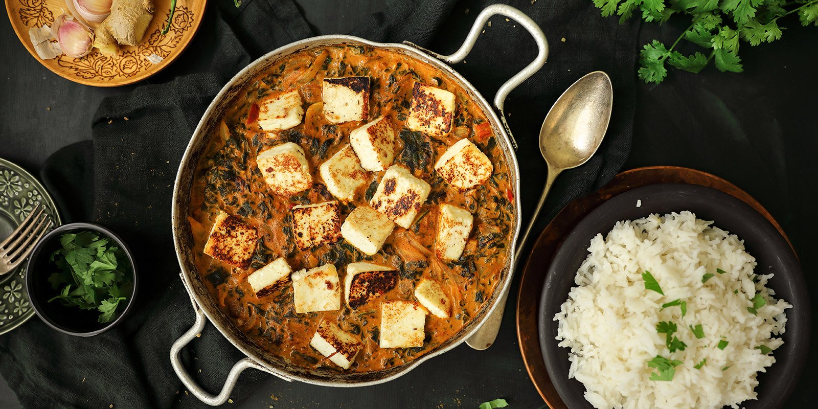 Pinaattinen Palak paneer