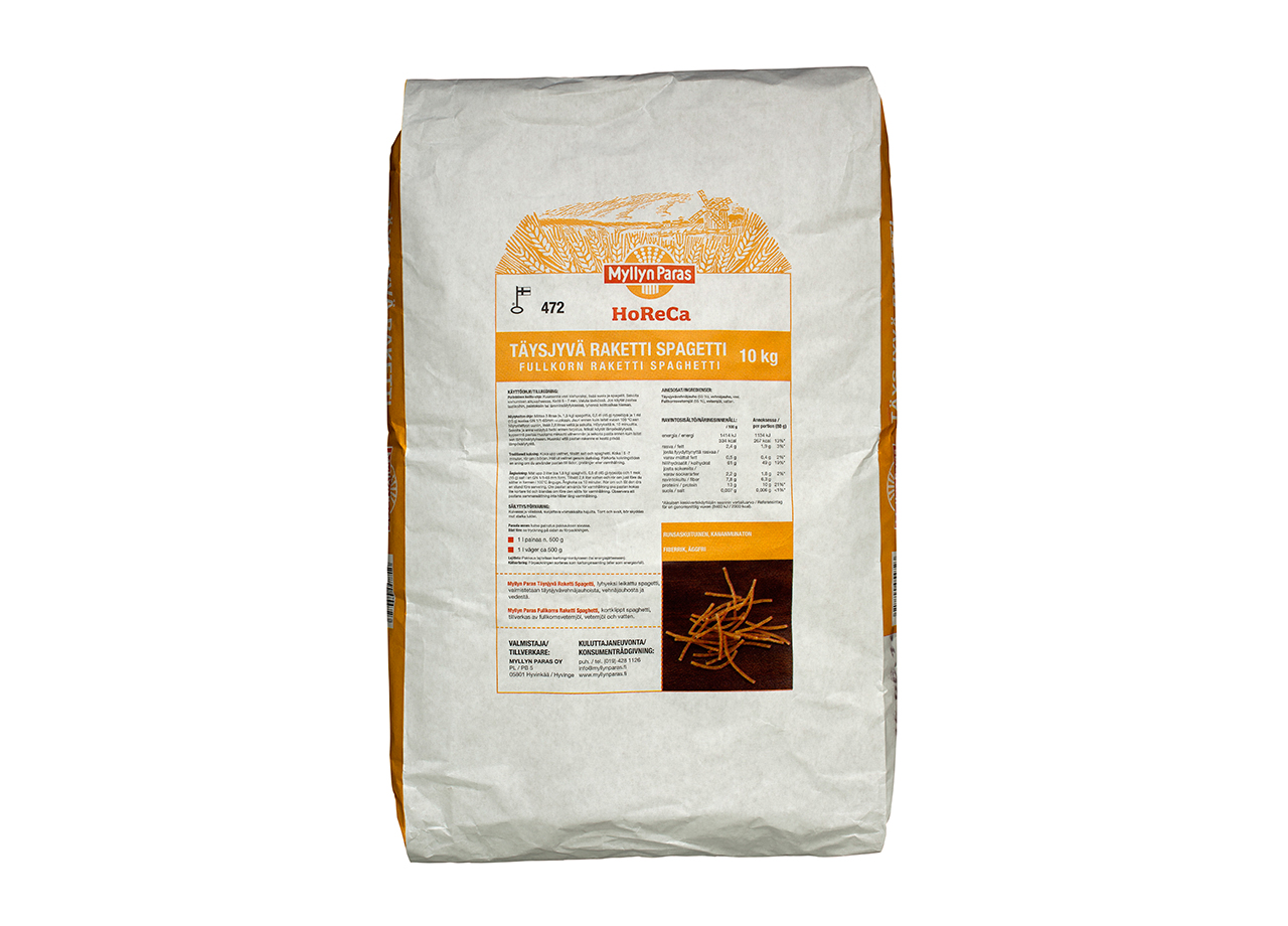 Täysjyvä Raketti Spagetti 10 kg