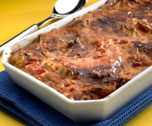 Lasagne täysjyvälevyistä ja valmiskeitosta