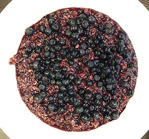 Lämmin mustikkainen puuro