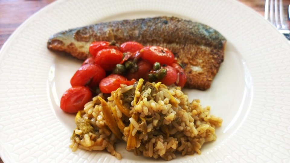 Suppilovahveroita, riisiä ja ohraa