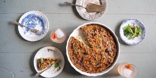 Suolainen raparperipiirakka