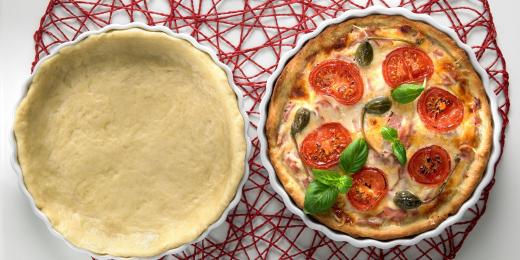 Pyöreä kinkku-juustopiirakka