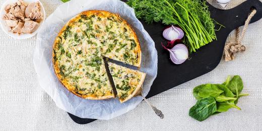 Helppo pinaatti-tonnikalapiirakka