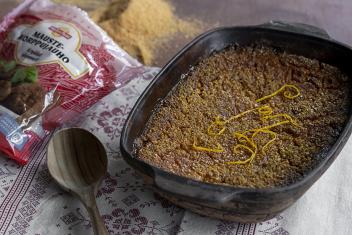 Kuvassa Hellapoliisin tekemä Appelsiinilla höystetty porkkanalaatikko