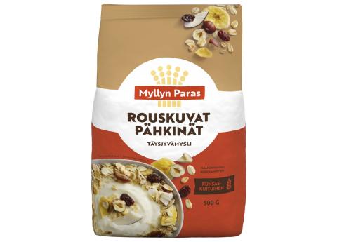 Myllyn Paras Rouskuvat pähkinät täysjyvämysli 500g