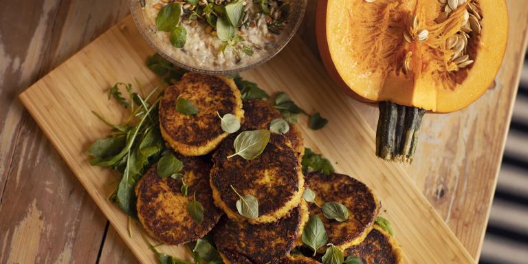 Kurpitsapihvit ja tattaripuuro