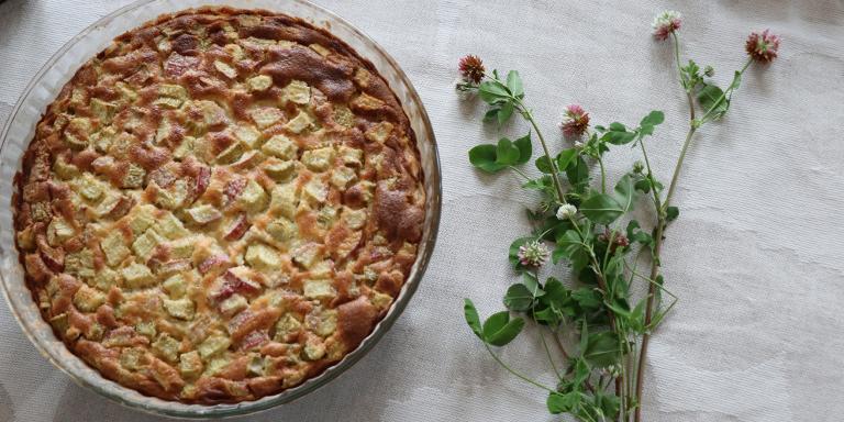 Raparperipiirakka eli clafoutis