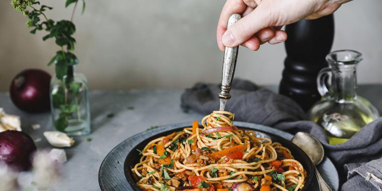 Vege spagetti bolognese