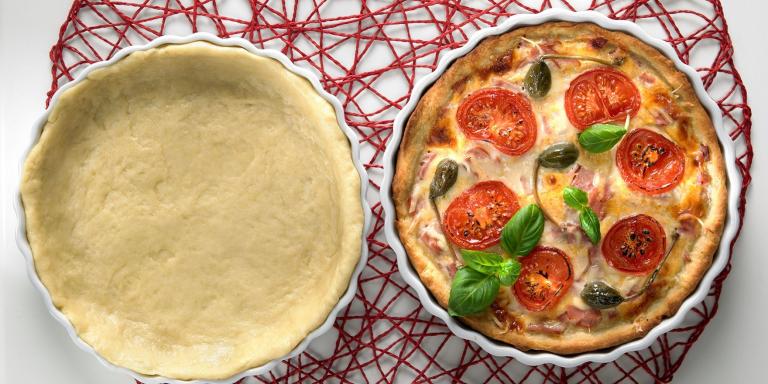 Pyöreä kinkku-juustopiirakka