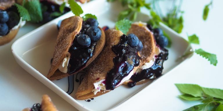 Mustikkapiirakka-tacot