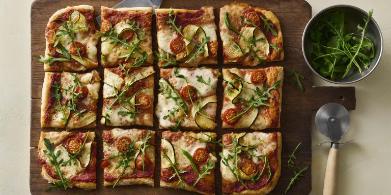 Myllyn Parhaan kesäkurpitsa-mozzarella pizza