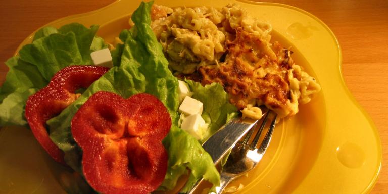 Sydän savulohi-katkarapuvuoka