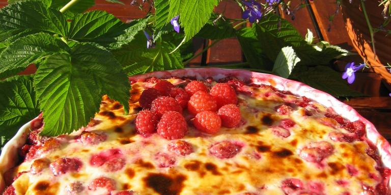 Vadelma-rahkapiirakka