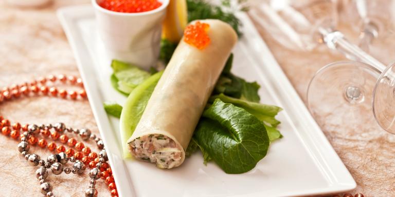 Silakkatartar-täytteinen cannelloni