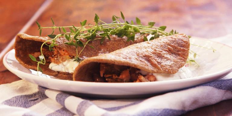 Ruistacot savukalatäytteellä