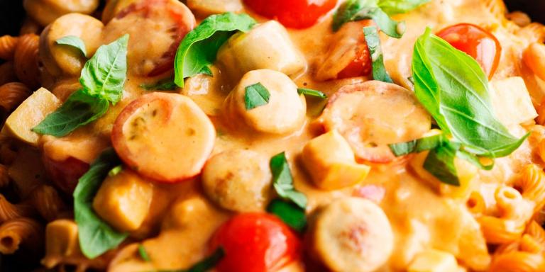 Bratwurst-pippuripasta