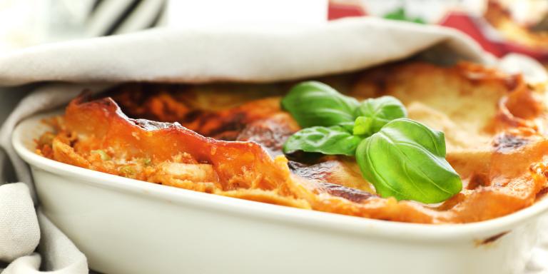 Jauheliha- tai katkarapulasagne