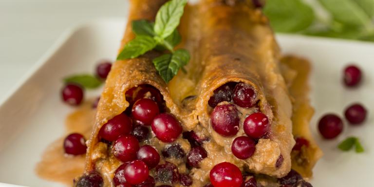 Kinuski-karpalo cannellonit