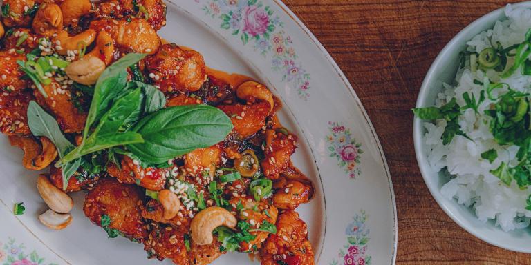 Korean style popcorn chicken
