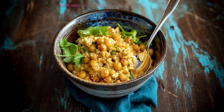 Maghrebin kikherne-kaurapuuro