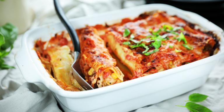 Maissi-jauheliha cannelonit