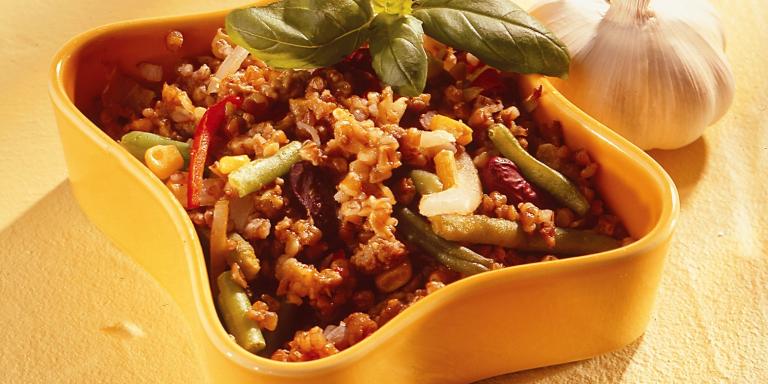 Maukas jauheliharisotto