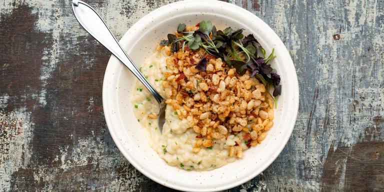 Riisimuro-pekonimysli ja riisipuuro