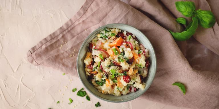 Pikarisotto lohella, suolainen lounaspuurokulho italialaiseen tyyliin