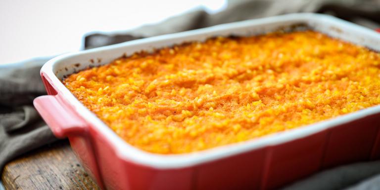 Vegaaninen porkkanalaatikko