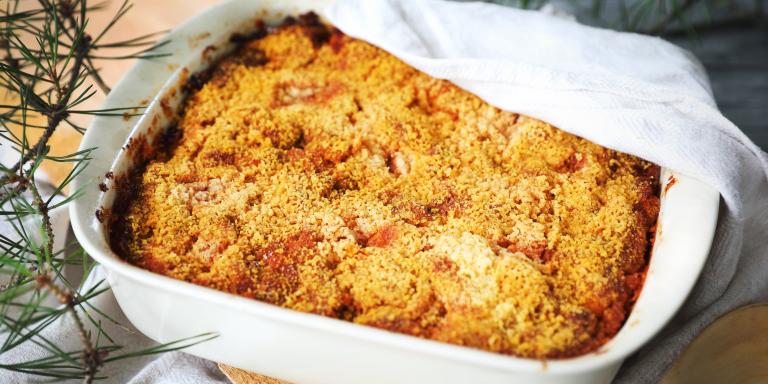 Porkkanalaatikko maukkaasta ohrasta ja porkkanasoseesta