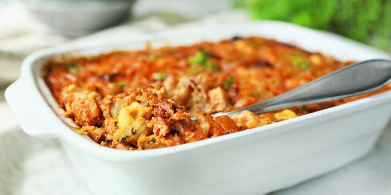 Välimerellinen hyvän olon makaronilaatikko