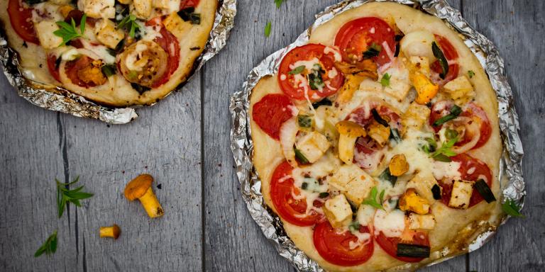 Vegepizzat grillissä