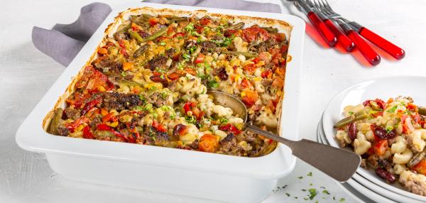 Juhlavuoden makaronilaatikko GN-vuoassa