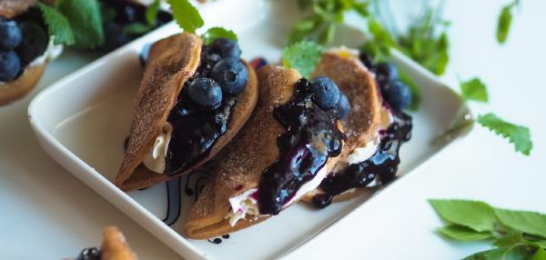 Mustikkapiirakka-tacot